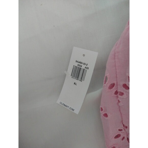 NWT Old Navy Pink Off The Shoulder Top Women Size XL pretty Eyelet Lace Ruffle - Picture 4 of 10